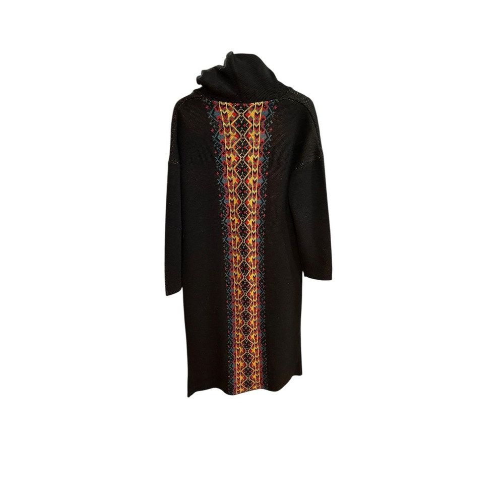 Outback Trading Company Tania Sunset Aztec black hooded duster‎ cardigan sz S M